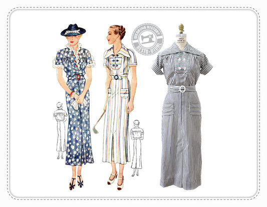 Wearing History Sewing Pattern Gina Dress 1930s