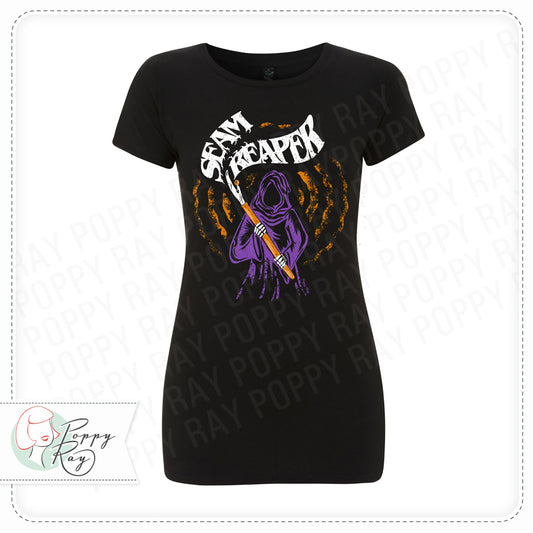 Girlie Shirt “Seam Reaper” cotton black